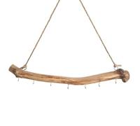 Rustic Wood Hanging Branch - Natural Driftwood Wall Decor, Handcrafted Jewelry Organizer with Integrated Hooks, Decorative Branch Hanger, Floating Wall Rack, Entryway Storage for Hats Scarves and Keys