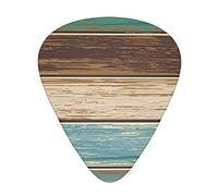 Rustic Wood Plank Il plettro per chitarra, per chitarre acustiche, elettriche, basso - tocco naturale, confezione da 12, multicolore.