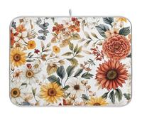 Rustic2 - Tappetino scolapiatti in spugna assorbente, lavabile, opaco, decorazione per piano di lavoro della cucina, grande, 45,7 x 61 cm