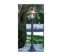 RUSTICA PALETTO ALTEZZA 128 CM IN ALLUMINIO COLORE ANTRACITE CAPPELLO RAME