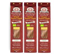 Rustichella d'Abruzzo | Fettuccine Integrali Senatore Cappelli BIO | Pasta Trafilata Bronzo Essiccata Lenta Bassa Temperatura - 3 x 500 Gr