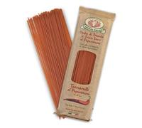 Rustichella d'Abruzzo | Spaghetti Pasta Semola Grano Duro al Peperoncino | Tonnarelli al Peperoncino Essiccati Bassa Temperatura - 1 x 500 Gr | Pasta Lunga Artigianale