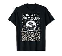 Rustico Boho Hare Run con la Luna Nature Design Maglietta