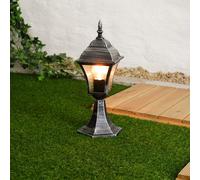 Rustico Canali Luci Giardino Argento Antico E27 42cm Prova Acqua Presa di Casa