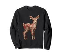 Rustico Cottagecore Patchwork Floreale Baby Deer Felpa