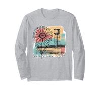 Rustico Daisy Paesaggio Rurale Città Natale Radici Maglia a Manica