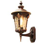 Rustico lampada da esterno lanterna di forma lampada da parete per esterni porta balcone Lampada da Parete Per Illuminazione Di Esterni Vintage Luce Parete Corridoio Applique,Altezza: 48 cm