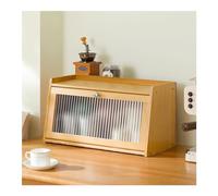Rustico Legno Pane Box Nizer con Portautensili Casale Cucina Armadio di Immagazzinaggio per Piano di Lavoro Giallo Legno Dispensa Armadio Mensola