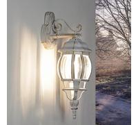 Rustico Wandleuchte IN Bianco Oro Lanterna IP44 E27 Lampada Esterni Garten Brest
