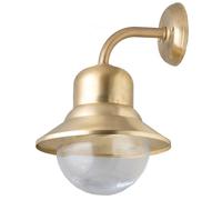 Rustico Wandleuchte Vetro Ottone Ø23cm E27 Samos Esterni Balcone Cortile Casa