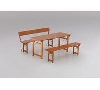 Rustika - Set da giardino con 2 schienali, lunghezza 180 cm, per esterni durevoli