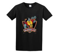Rusting Colossus Gym Custom Soft Grinding Large Size Handsome Pure Cotton T-Shirt Black 3XL