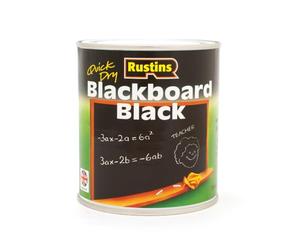 Rustins Blackboard - Vernice per lavagna (125/250/500 ml, 1/2,5 litri), colore: Nero 500 ml Nero