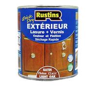 Rustins - Esterno laccato + vernice per legno - asciugatura rapida - rovere chiaro finito satinato - 500 ml - 15 m²/L - (ESLO500FR)