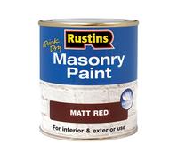 Rustins - Quick Dry Masonry Paint Red 250ml