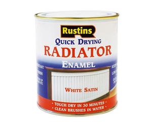 Rustins - Quick Dry Radiator Smalto Vernice Satinato Bianco 250ml