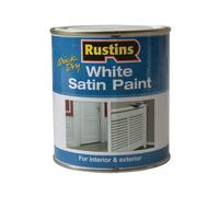 Rustins - Quick Dry White Satin Paint 500ml