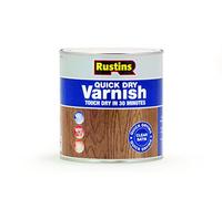 Rustins - Smalto ad asciugatura rapida per vernici lucide/opache/satinate, colore: Trasparente Clear Satin 1 Litre