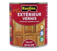 Rustins - Smalto brillante per esterni, ad asciugatura rapida, protezione contro i raggi UV, 15 m2/L, 250 ml, 500 ml, 1 litro e 2,5 L, trasparente