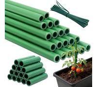 Rustproof Plant Stakes - 20 Pieces Waterproof Flower Support Gardening Aid | Climbing Plant Support for Gardeners Hobbyists Growers Balcony Home Apartment Raised Bed Backyard Farm Orchard