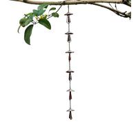 Rustproof Rain Chain, Heavy Duty Decorative, 51,18 x 3,94 Inches Rotating Rainchain with Sturdy Feature, Gutter Accessory, Outdoor Water Tool with Sturdy Material, Gardens Gears for Yard and Patio