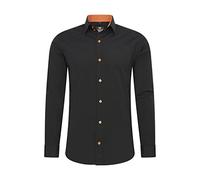 Rusty Neal Camicia da uomo Premium Slim Fit a maniche lunghe, elasticizzata, colore grigio, con collo a ventaglia, per il tempo libero, M