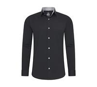 Rusty Neal Camicia da uomo Premium Slim Fit a maniche lunghe, elasticizzata, colore grigio, con collo a ventaglia, per il tempo libero, M