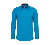 Rusty Neal Camicia da uomo Premium Slim Fit a maniche lunghe, elasticizzata, colore grigio, con collo a ventaglia, per il tempo libero, M