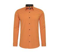 Rusty Neal Camicia da uomo Premium Slim Fit a maniche lunghe, elasticizzata, colore grigio, con collo a ventaglia, per il tempo libero, M