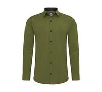 Rusty Neal Camicia da uomo Premium Slim Fit a maniche lunghe, elasticizzata, colore grigio, con collo a ventaglia, per il tempo libero, M