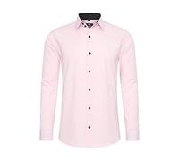 Rusty Neal Camicia da uomo Premium Slim Fit a maniche lunghe Stretch Grigio con colletto Kent Camicia Business Camicia per il tempo libero M, Colore: rosa., 4XL