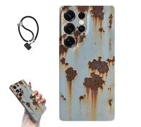 Rusty Phone Case,Rusty Metal Texture Case,Vintage Aesthetic Rust Texture,Creative Industrial Iron Style Shockproof,For Samsung Galaxy S25/S24/S23/S22 Ultra Plus (for Galaxy S24 Ultra,Rust)