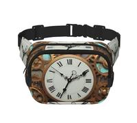 Rusty Steampunk Clock Fanny Pack Belt Bag Piccolo Fashion Crossbody Marsupio Leggero Sling Chest Bag Marsupio Per Donne Uomini Corsa Allenamento Escursionismo Viaggi