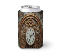 Rusty Steampunk Clock - Manicotti isolati riutilizzabili per tazze da caffè, divertenti e durevoli, in neoprene per bevande fredde e calde, porta bevande per caffè freddo