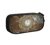 Rusty Steampunk orologio stampato matita sacchetto trucco portagioie scatola portatile da viaggio portagioie nero, Nero , Taglia unica, Astuccio portamatite