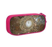 Rusty Steampunk orologio stampato matita sacchetto trucco portagioie scatola portatile da viaggio portagioie nero, rosa, Taglia unica, Astuccio portamatite