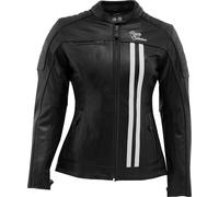Rusty Stitches Alice, giacca di pelle donna 42 female Nero/Bianco