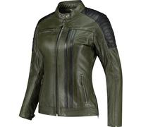 Rusty Stitches Alice, giacca di pelle donna 38 female Verde Scuro/Nero