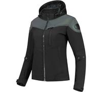 Rusty Stitches Ann Giacca tessile moto da donna, nero/shimmer, Taglia 36