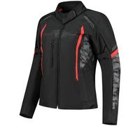 Rusty Stitches Ashley Pixel, giacca tessile impermeabile donna 36 female Nero/Grigio/Rosso