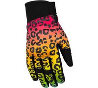 Rusty Stitches Bonnie V2 Panther Guanti da moto da donna, nero/multicolore, Taglia S