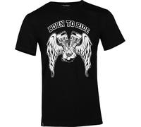 Rusty Stitches Born To Ride Maglietta, nero-bianco, taglia L per maschi