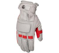 Rusty Stitches Guanti Calvin Grigio Chiaro/Rosso Fluo Uomo Taglia L
