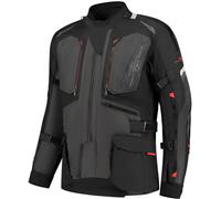 Rusty Stitches Cliff, giacca tessile impermeabile L male Nero/Grigio Scuro/Rosso