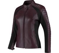 Rusty Stitches Donna Giacca in pelle da moto da donna, Melanzana, Taglia 36