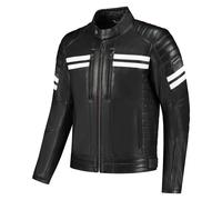 Rusty Stitches Steve, giacca in pelle S male Nero/Bianco