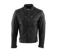 Rusty Stitches Super Jari V2 Giacca di pelle da moto, nero, taglia 8XL per maschi