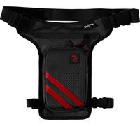 Rusty Stitches Gordon, borsa da gamba male Nero/Rosso