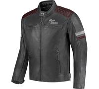 Rusty Stitches Jari V2 Giacca di pelle da moto, Antracite, Taglia M