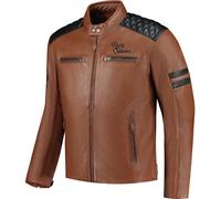 Rusty Stitches Jari V2, giacca in pelle L male Marrone/Nero